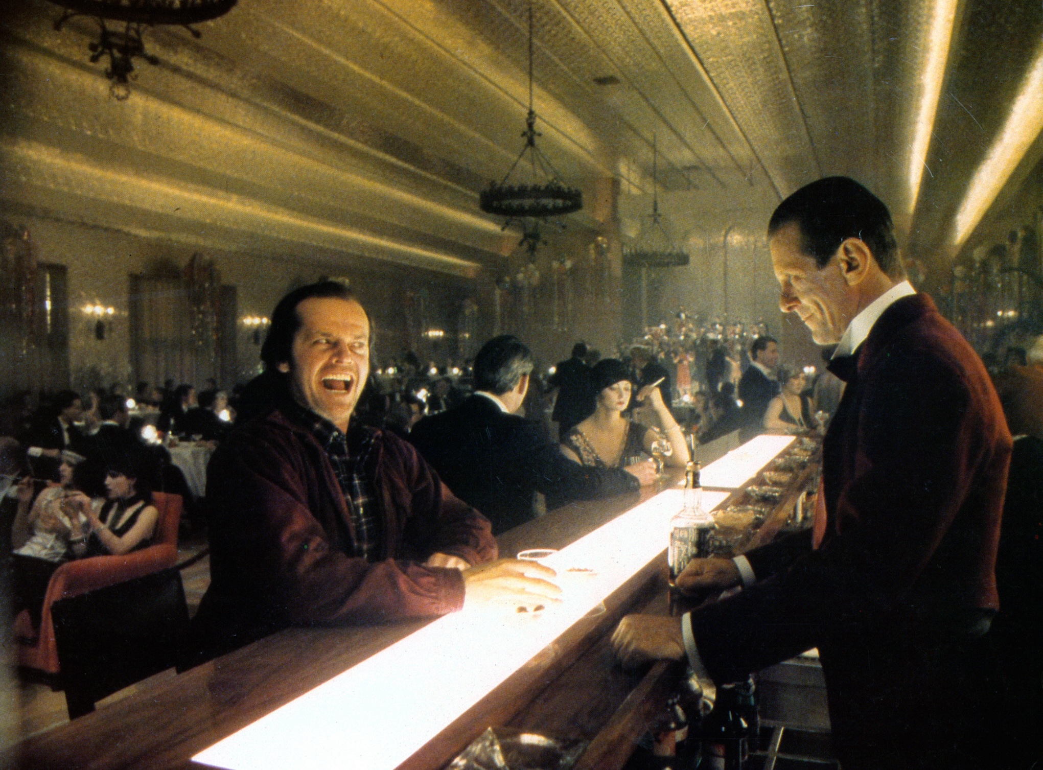Jack Nicholson in the shining at the hotel bar