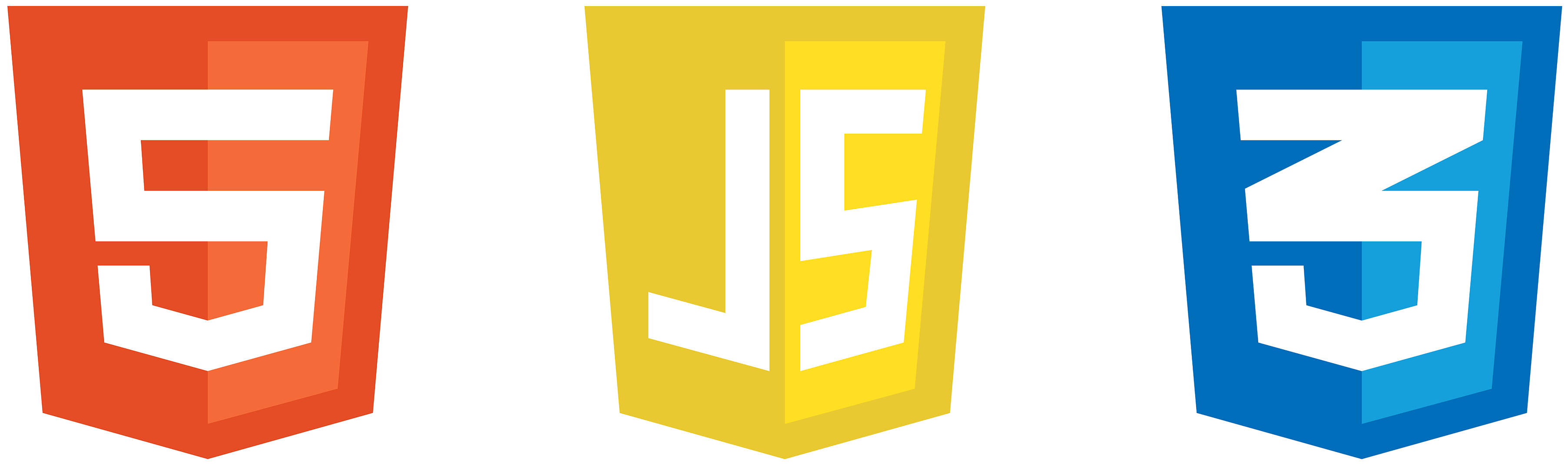 javascript css and html logos